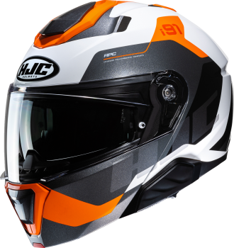 HJC_i91_Helmet_Small_Carst_Grey_with_Orange