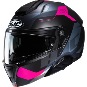 HJC_i91_Carst_Helmet_Small_Semi_Flat_Grey_with_Pink