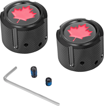 Front Red Maple Leaf Logo Axle Nut Cover