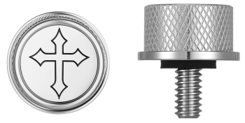 figurati_designs_cross_emblem_seat_screw_1965-2022_bagger_stainless_steel