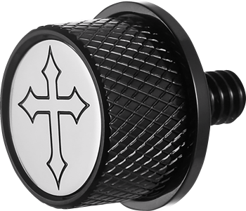 figurati_designs_cross_emblem_seat_screw_1965-2022_bagger_black