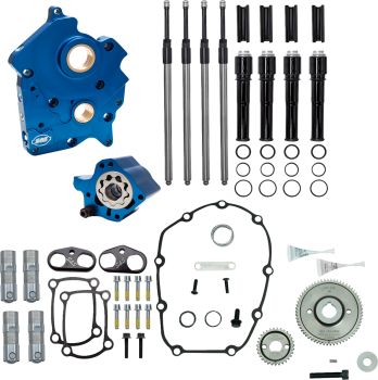 Gear Drive Cam Chest Kit without Cam with Black Pushrod Tubes for Oil Cooled