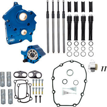 Chain Drive Cam Chest Kit without Cam with Black Pushrod Tubes for Oil Cooled and Chain Tensioner