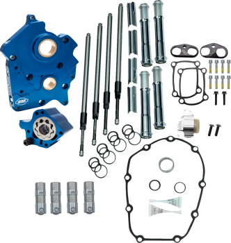 Chain Drive Chest Kit without Cam with Chrome Pushrod Tubes for Oil Cooled and Chain Tensioner