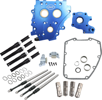 Chain Drive Cam Chest Kit without Cam with Black Pushrod Tubes for Oil Cooled and Chain Tensioner