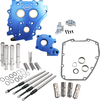 Chain Drive Cam Chest Kit without Cam with Chrome Pushrod Tubes for Oil Cooled and Chain Tensioner