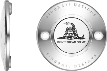 FIGURATI_DESIGNS_Timing_Cover_Multi_Fit_Silver_With_Dont_Tread_On_Me_2_Hole