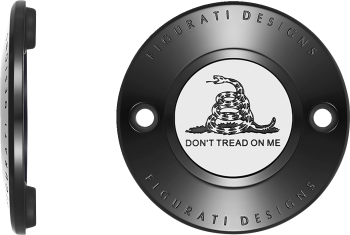 FIGURATI_DESIGNS_Timing_Cover_Multi_Fit_Black_With_Dont_Tread_On_Me_2_Hole