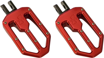 Moto V2, Billet Foot Pegs, Red Anodize, M8 Softail