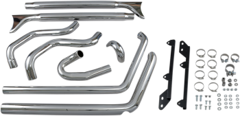 True Dual Exhaust System with 33" Fishtail Mufflers