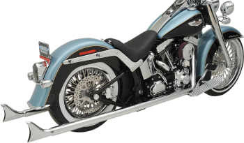 True Dual Exhaust System with 36" Fishtail Mufflers