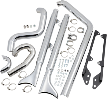 True Duals Exhaust System with 30" Fishtail Mufflers