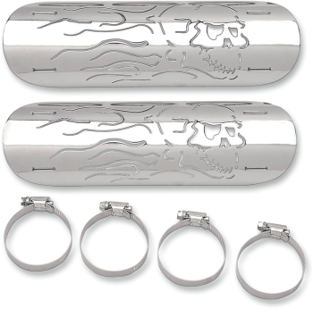 10" Flaming Skull Heat Shields