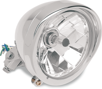 5-3/4" Diamond Style Headlight Assembly with Visor Bezel