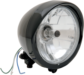 5-3/4" Diamond Style Headlight Assembly with Visor Bezel