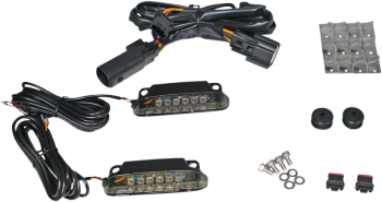 Auxiliary Run/Brake Air Wing Saddlebag Rail Light Bars CD-LR-07-S