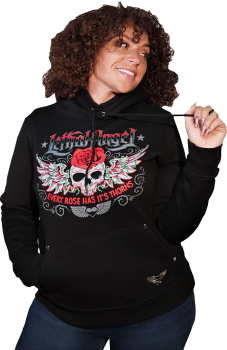 Womens Thrn Blk Pullover Hoodie