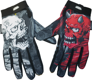Good and Evil Skulls Gloves