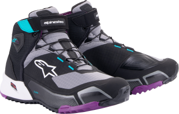 alpinestars_road_womens_cr-x_drystar_riding_shoe_6_5_black_grey_and_teal