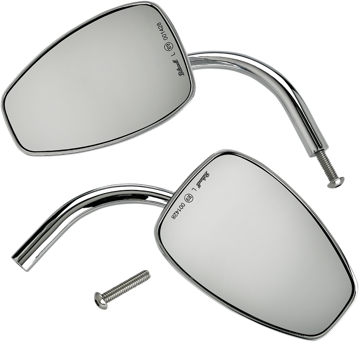 Teardrop CE Perch Mounted Utility Mirror Sold as a Pair, Chrome