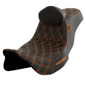 saddlemen_sdc_performance_gripper_seat_with_backrest_2008-2023_bagger_black_with_orange_lattice_stitch
