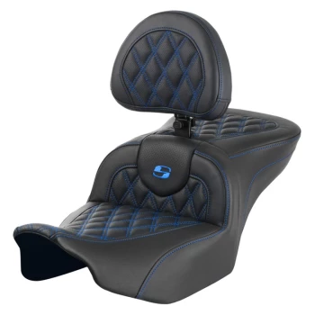 saddlemen_roadsofa_ls_seat_with_backrest_2024-road-street_glide_black_with_blue_lattice_stitch