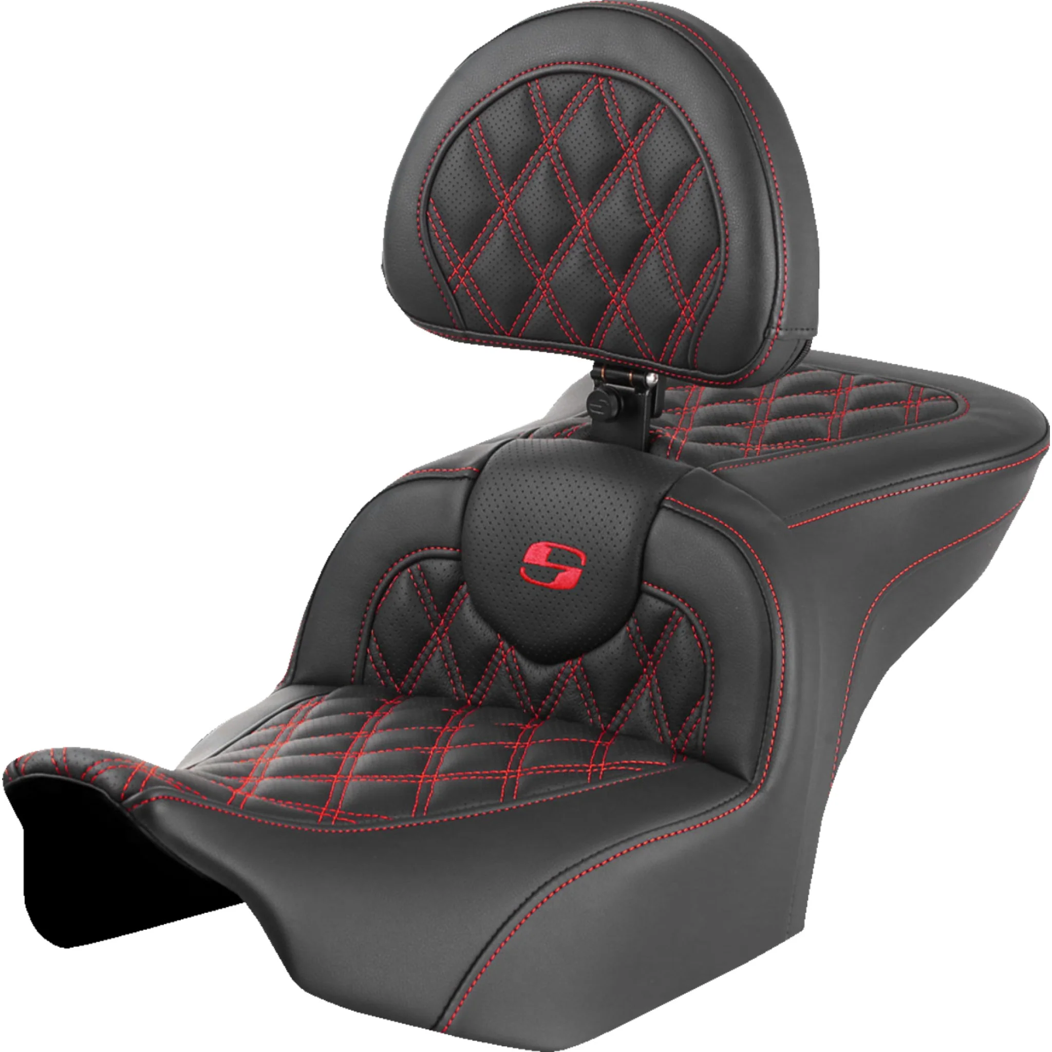 saddlemen_road_sofa_ls_with_backrest_2024_bagger_black_with_red_lattice_stitch