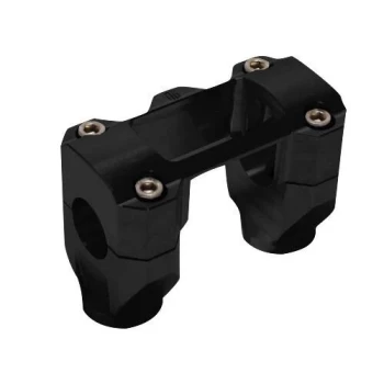 ORIGINAL_GARAGE_MOTO_2_Straight_Risers_with_OEM_Digital_Gauge_Cut_Out_2018-M8_Softails_Black_with_Black_Chrome_Top_Clamp