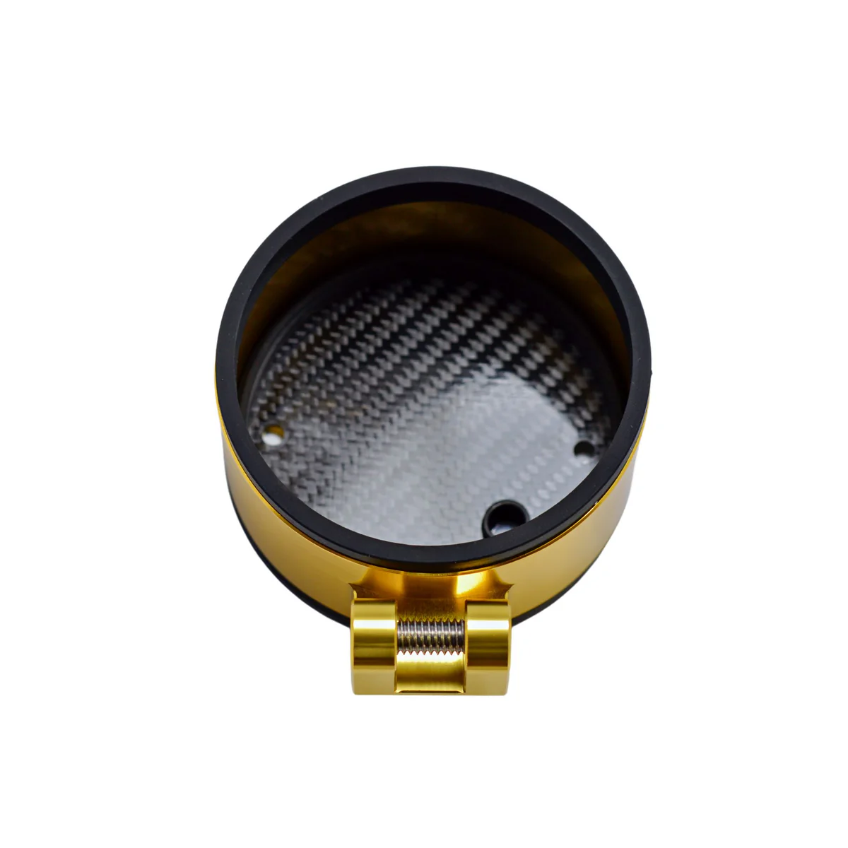 ORIGINAL_GARAGE_MOTO_Single_Billet_Gauge_Pod_Front_Mount_Gold_Plated