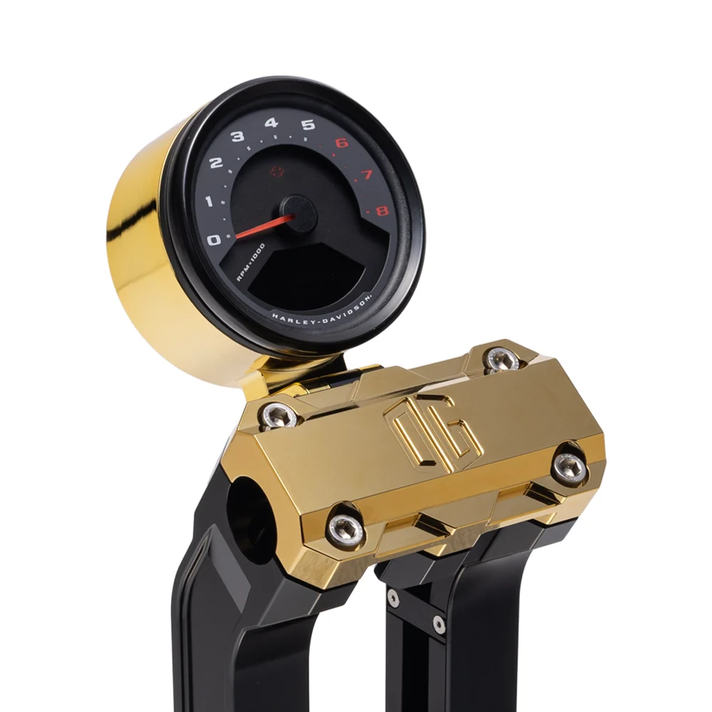 original_garage_moto_single_billet_gauge_pod_rear_mount_gold_plated