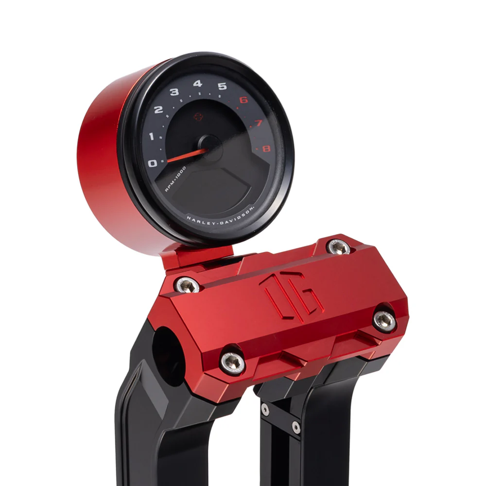 original_garage_moto_single_billet_gauge_pod_rear_mount_red
