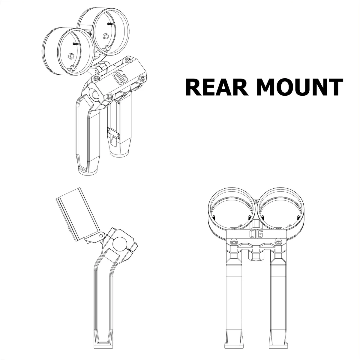 ORIGINAL_GARAGE_MOTO_Dual_Billet_Gauge_Pods_Rear_Mount_Orange