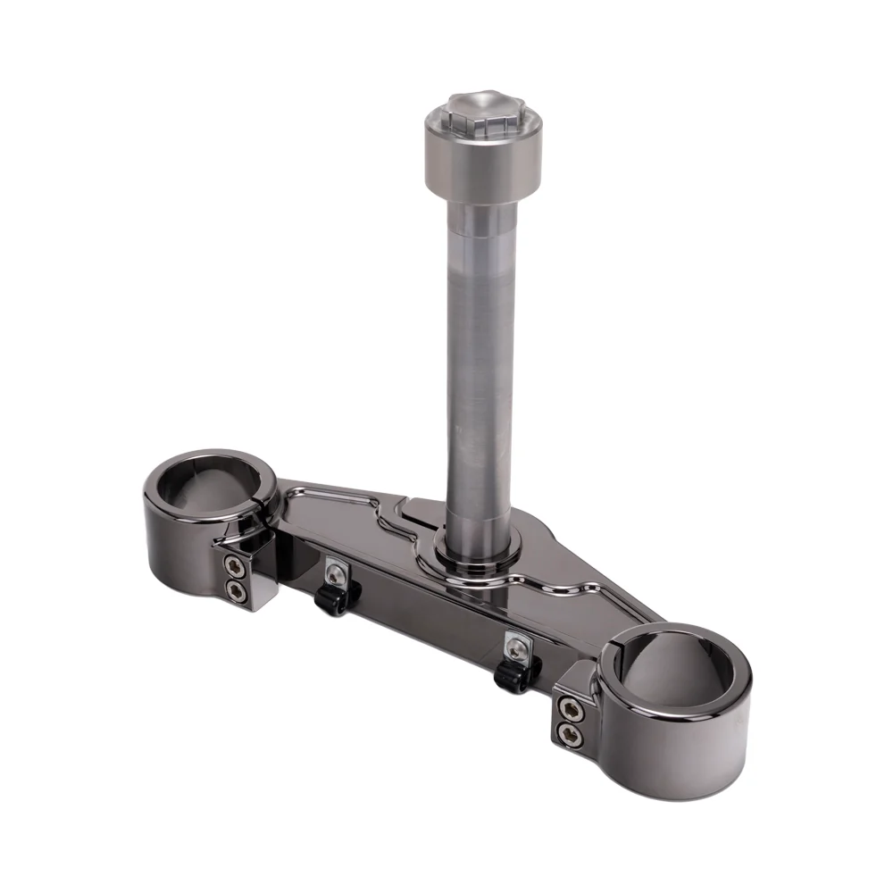 original_garage_moto_touring_lower_triple_tree_kit_2014-2025_bagger_black_chrome
